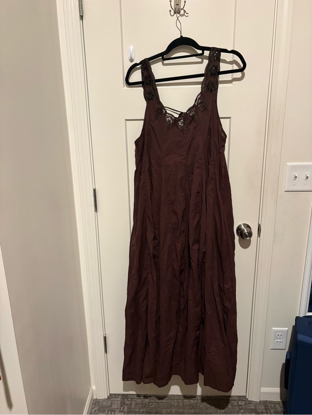 Free People To The Moon Maxi Dress Large Color: Mochaccino NWT - Picture 4 of 6